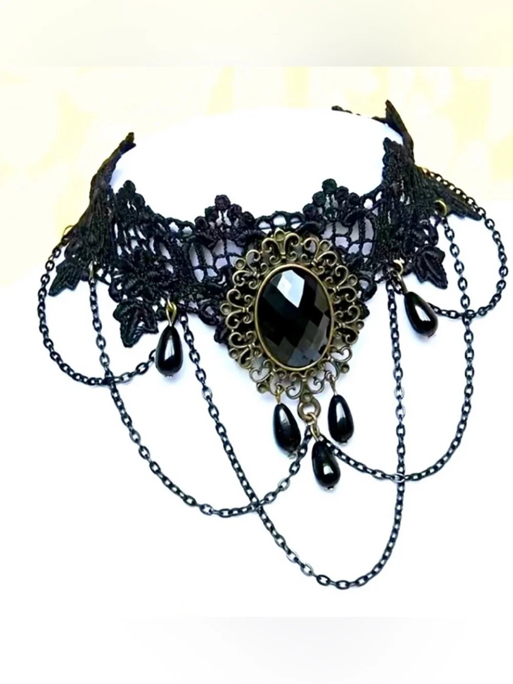 Gothic Victorian Lace Choker Vampire Halloween Necklace